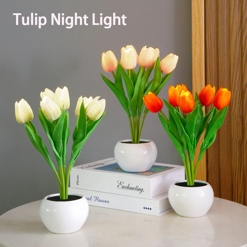 LED Tulip Flower Night Light