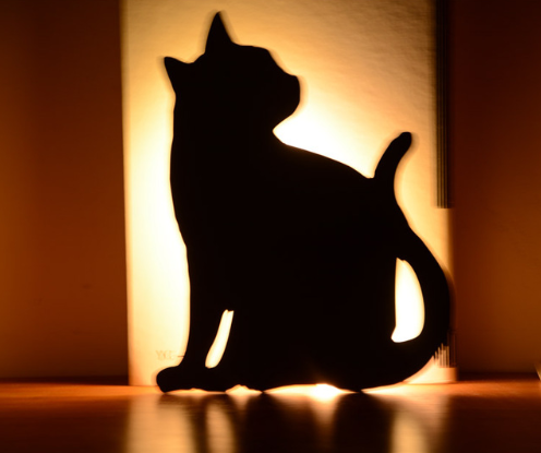 LED Animal Dog Cat Shape Night Light