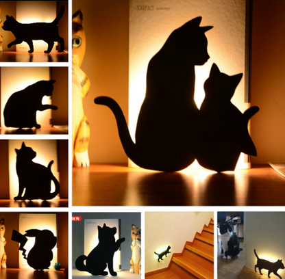 LED Animal Dog Cat Shape Night Light