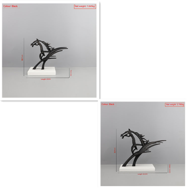 Home Metal Horse Sculpture Ornaments