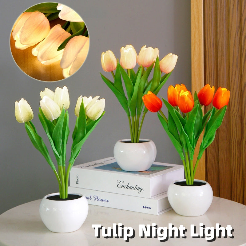 LED Tulip Flower Night Light